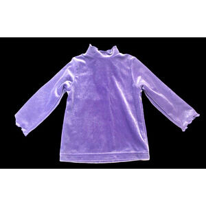 Vintage Childrens Place Turtleneck Baby Girl 6-9M NEW Velvet Y2K Purple Glittery